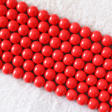 Newly artificial red coral hot sale stone 6mm 8mm 10mm round loose beads diy beautiful Jewelry 15"B604 2024 - buy cheap