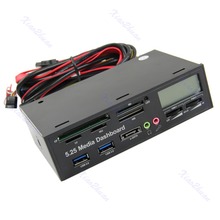 USB 3.0 All-in-1 5.25 Muiti-function Media Dashboard Front Panel 2024 - buy cheap