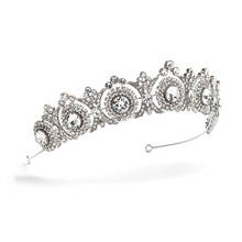 Alloy Wedding Bridal Hair Jewelry Tiara Flower Hair Crown Tiara For Bride Shiny Wedding Head Piece Bridal Hair Accessories 2024 - buy cheap