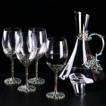 Nordic style Red Wine goblet enamel color wine Glass Cup Large Capacity Wine Glass Champagne glass cups and decanter 2024 - buy cheap