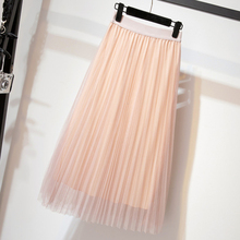 Женская плиссированная юбка-трапеция, элегантная трехслойная сетчатая юбка миди, RE2378, весна-лето 2019 2024 - купить недорого