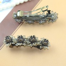 Antique Bronze Flower pad tray Hairpins Barrettes Bobby Pin Spring clip,DIY Jewelry Finding Accessories 50pcs 2024 - buy cheap