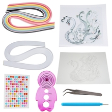 Swan Quilling Kit With Paper Template Tools Strips for Masterpiece DIY Quilling Paper Craft Set 2024 - buy cheap