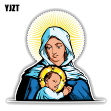 YJZT 13.5CM*12.7CM  Mother Mary With Jesus Christ Religion PVC Motorcycle Car Sticker 11-00363 2024 - buy cheap