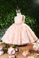 2018 New Floral Girl First Communion Dresses Pink Tulle Party Ball Gown Flower Girl Dress For Wedding Kids Summer Vestido 2024 - buy cheap