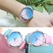 Casual Fashion Retro Rainbow Design Leather Band Analog Alloy Quartz Wrist Watch dropshipping 2024 - buy cheap