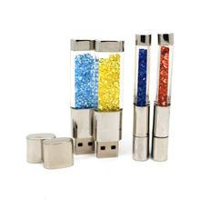 Diamante Batom modelo usb flash drive GB 8 4GB GB 32 16GB colorido de cristal Jóias caneta u disco rígido unidade 64GB pendrive memory stick 2024 - compre barato