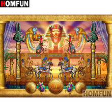 Алмазная 5d-картина HOMFUN «египетский фараон», вышивка крестиком, полная выкладка, круглые/квадратные стразы, домашний декор, A19448 2024 - купить недорого