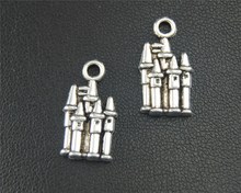 40pcs  Silver Color Castle house Charm Pendant DIY Necklace Bracelet Bangle Findings 20x10mm A1803 2024 - buy cheap