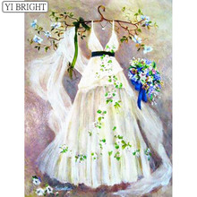 5D DIY Diamond Painting Cross Dream wedding dress Full Square/Round Diamond Embroidery Diamond Rhinestone Home Decor XY1 2024 - buy cheap