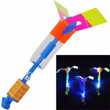 20Pcs LED Light-up Toys LED Flying Toys Light Stick Flashing Arrow Rocket Helicopter Slingshot Arrow Copter Crossbow Outdoor Fun 2024 - buy cheap