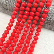 30pcs/lot 8mm Porcelain red Rondelle Austria Faceted Crystal Glass Beads,Wheel Beads,Transit Beads,For Bracelet Jewelry Making # 2024 - buy cheap
