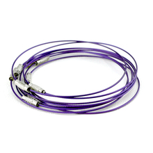 100pcs Dark Purple Color 1mm Stainless Steel Bracelet Wire Cord For DIY Craft Jewelry Length 9inch 23cm 2024 - buy cheap