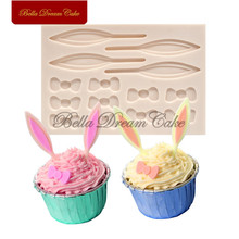 Easter Rabbit Ears Bowknot Silicone Mold Chocolate Border Moulds Cake Decorating Tools Cupcake Decor Mould Kitchen Accessories 2024 - buy cheap
