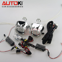 Autoki-mini projetor de lâmpada xenon bixênon hid 2.5 k-4300k, olho de anjo para farol de carro, kit de adaptação 2024 - compre barato