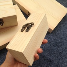 Chegada nova zakka paulownia caixa de madeira pequena com tampa e bloqueio jewerally caixa de armazenamento mesa casamento presente 14*7.5*5cm 2024 - compre barato