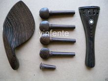 Free shipping New 4/4 violin PART Wenge wood Violin peg tailpiece chin rest end pin 2024 - buy cheap