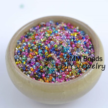 16g 1000pcs 2mm 12/0 Mix Color Silver Lined Round Loose Spacer Beads Cezch Glass Seed Bead Handmade Jewelry DIY Garment Beads 2024 - buy cheap