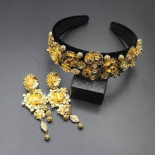 2019 new European and American retro Baroque flower headdress earrings hoop  112 2024 - buy cheap