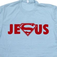 Camiseta de superjesús para hombres y mujeres, camisa de cuello redondo con frase religiosa, Rock, 2024 - compra barato