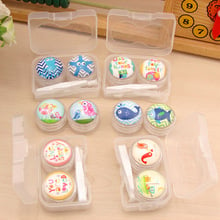 10pcs fashion High quality beautiful lovely portable colorful Cartoon animal starfish fish bird contact lens case Nursing box 2024 - buy cheap