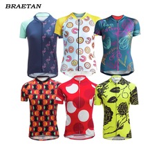 2018 pro team cycling jersey women summer short sleeve black red yellow bicycle clothing road bike jersey cycling wear braetan 2024 - buy cheap