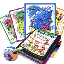Children Cartoon Animals Water Drawing Book & Magic Pen Water Coloring Reusable Doodle Mat Early Intelligence Development Toys 2024 - buy cheap