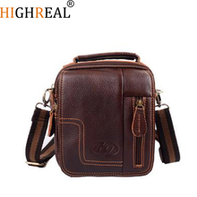 Fashion Men's Messenger Bag Retro Shoulder Bag Genuine Leather Small Bag Crossbody Multifunctional Waist Pack B22 2024 - buy cheap