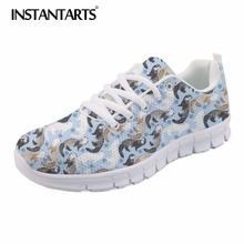 INSTANTARTS Ferrets Sneakers Ladies Shoes Women's Casual Shoes Breathable Mesh Fall Lace Up 3D Cute Animal Print Walk Footwear 2024 - buy cheap