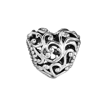 Fits Pandora Bracelet Genuine 925 Sterling Silver Regal Heart Charm Beads for jewelry Making kralen abalorios Wholesale F813 2024 - buy cheap