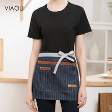 Denim Aprons for Women Men High Quality Wholesale Unisex Kitchen Hotel Coffee Shop Bakery Chef Waiter Cleaning Apron waitress 2024 - buy cheap