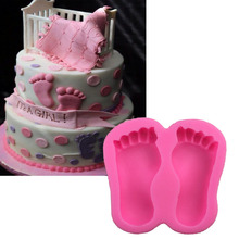 1PCS Foot Shape Food Grade Silicone Soap, Chocolate, Cake Silicone Cake Molds, Fondant Cake Decorate 2024 - buy cheap