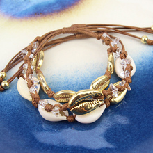 CHICVIE Big Cowrie Shell Bracelets Bangles For Women Charm Rope Chain Bracelet Bohemian Beach Jewelry Making Bracelets SBR190083 2024 - buy cheap