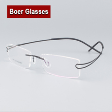 8 Colors Hingeless Rimless  Non-Screw Pure Titanium Flexible Unisex Eyeglasses Glasses Spectacle Optical Frame #6116 #6117 2024 - buy cheap