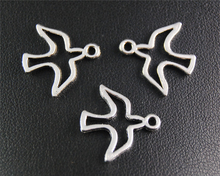 30pcs  Silver Color Pigeon Charm Fit Bracelets Necklance DIY Metal Jewelry Making 18x19mm A2088 2024 - buy cheap