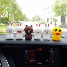 Car Ornament Cute Decoration PVC Dolls Automobiles Interior Dashboard Funny Cartoon Toys Lovely Decor Auto Accessories Gift 2024 - buy cheap