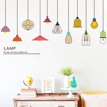 Wall Stickers New Personality Creative Children Color Cartoon Cute Chandelier Wall Sticker Bedroom Living Room Decoration 2024 - buy cheap