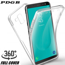 PDGB 360 Degree Case For Samsung Galaxy A7 A9 A6 A8 Plus 2018 A750 J3 J4 J6 J8 S6 S7 Edge Note 8 9 Transparent Full body Cover 2024 - buy cheap