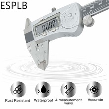 ESPLB водонепроницаемые Штангенциркули высокой точности электронный цифровой IP54 6 ''150 мм из нержавеющей стали штангенциркуль измерительный инструмент 2024 - купить недорого
