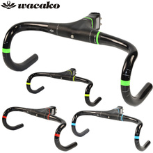Wacako-Manillar de bicicleta de carretera integrado, piezas de ciclismo, de carbono, súper ligero, con vástago, 288g 2024 - compra barato