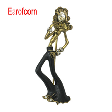 Earofcorn Retro Girl Brooches Fashion Simple Crystal Human Form Brooches Collar Pin Clothing Jewelry 2024 - buy cheap