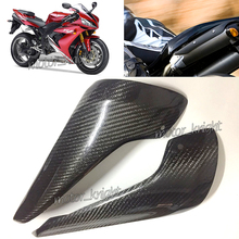 Protector de fibra de carbono Real para Yamaha YZF R1, carenado superior de tubo de escape, contra, 2007 2024 - compra barato