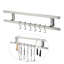 FINDKING 2019 hot Wall Mount Magnetic Knife Storage Holder Rack Strip Utensil Kitchen Tool with 6 Removable Hooks Quality 2024 - buy cheap
