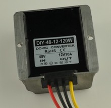 Módulo conversor dc-dc de 48v, 36v (30v-60v) para 12v, 10a, 120w, à prova d'água, regulador de tensão, adaptador de energia para carro 2024 - compre barato