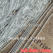 diy silver plated ball bead link chain 1.5mm ball chains findings 100m accessories for jewelry making supplies 2024 - buy cheap