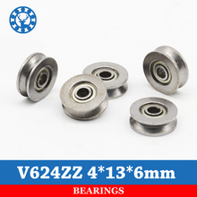 10pcs V624ZZ V624Z V624 624 V 4x13x6mm Groove Deep Groove Ball Bearing 4x13x6mm Embroidery Machine Pulley Bearing 624V 2024 - buy cheap