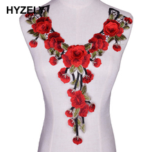 Red Color Lace Fabric Dress Applique Motif Blouse Sewing Trims DIY Neckline Collar Costume Decoration Accessories Scrapbooking 2024 - buy cheap