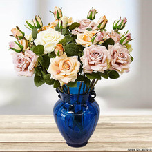 Новые Красивые розы, ветки, искусственные цветы, искусственные цветы, свадебные украшения, искусственные цветы 2024 - купить недорого
