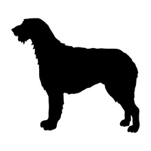 14.2*12.7 cm cão wolfhound irlandês adesivos de carro silhueta decalque vinil estilo do carro acessórios caminhão preto/prata S1-0737 2024 - compre barato