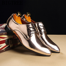 Party Shoes Men Formal Patent Leather Shoes Men 2021 Coiffeur Moda Italiana Oxford Shoes For Men Wedding Dress Erkek Ayakkabi 2024 - buy cheap